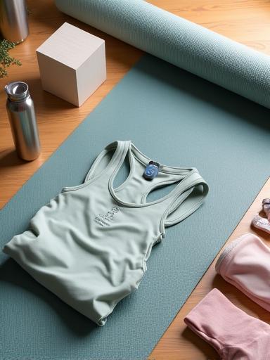 Attrezzatura per yoga e training, tappetini e abbigliamento